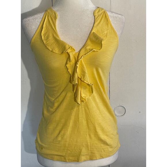 Lilly Pulitzer Size XX-Small Sleeveless Knit V-Neck Blouse‎ Yellow - Picture 1 of 2